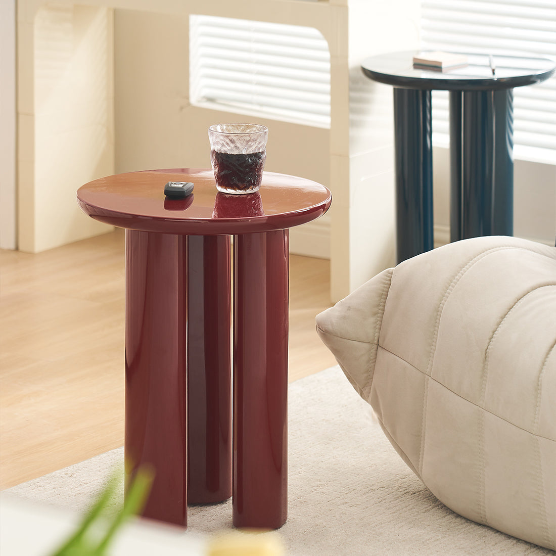 SSL Solid Wood Round Coffee Table-T3